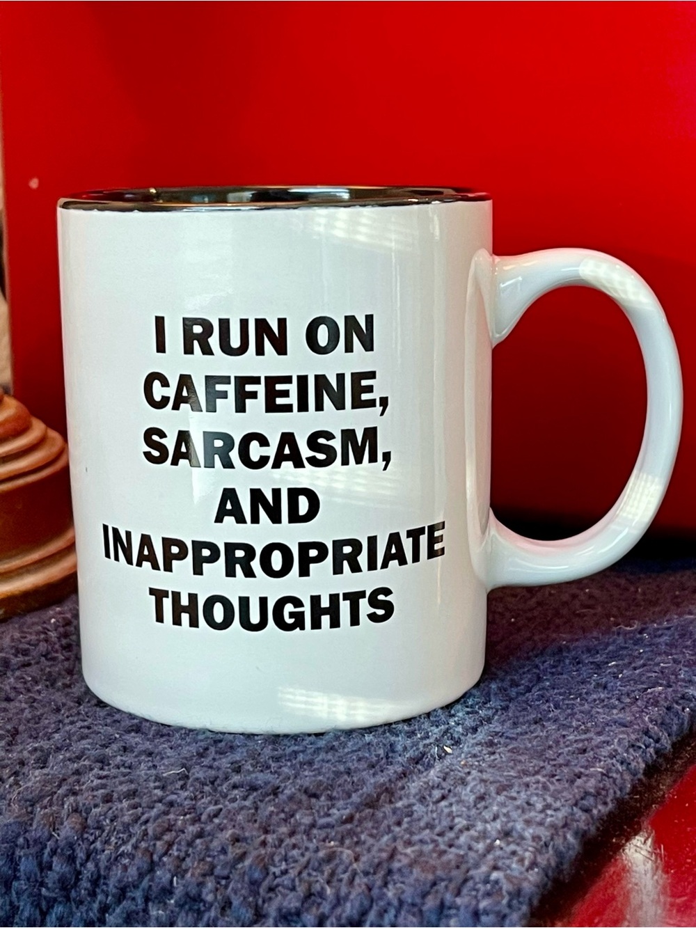 I run on coffee, sarcasm, and inappropriate thoughts coffee tea cup mug funny